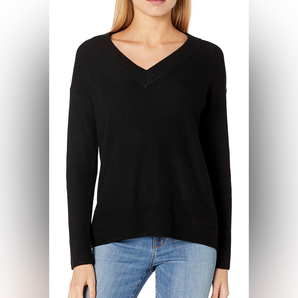 Women's Everyday Soft Blend Thermal Long-Sleeve V-Neck Sweater